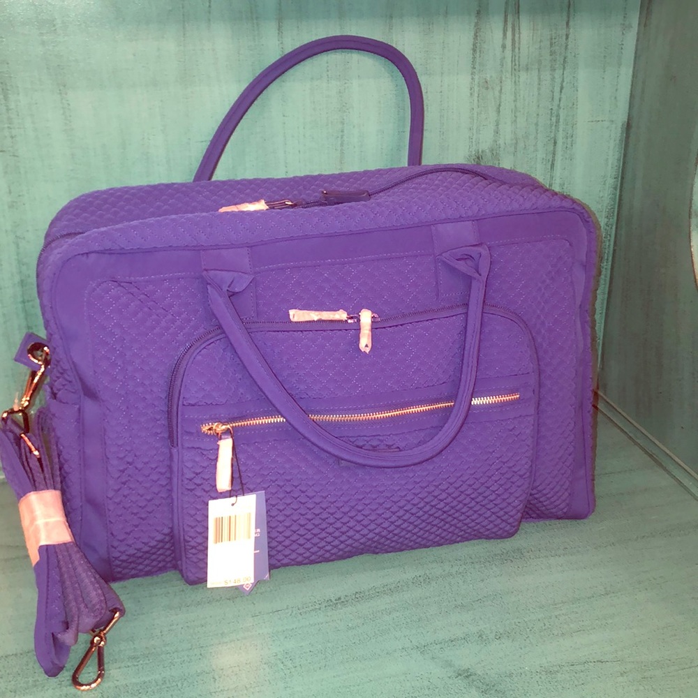 Vera Bradley Purple Quilted Travel Bag